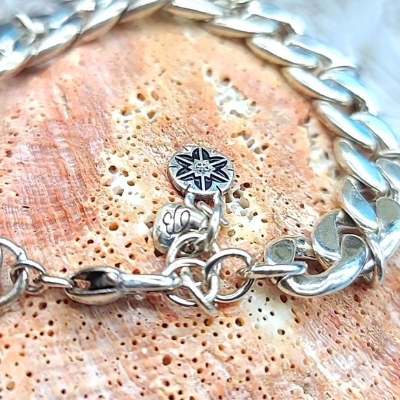 Brighton Manuscript Heart Charm Bracelet !! 1 CHARM MISSING!! ⚠️ - Picture 4 of 9